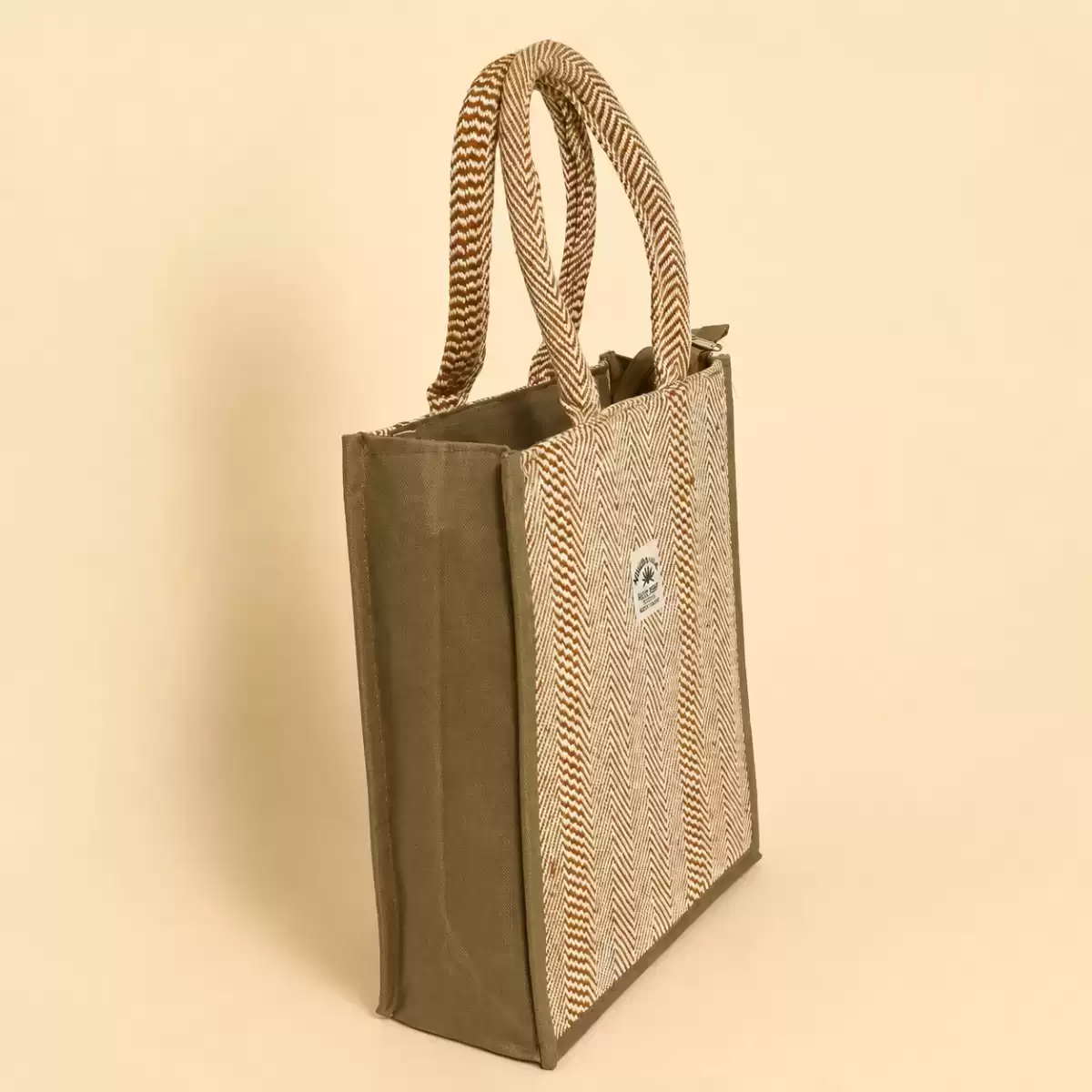 Beige Hemp Shopping Bag