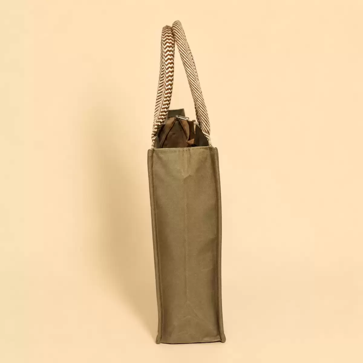 Beige Hemp Shopping Bag