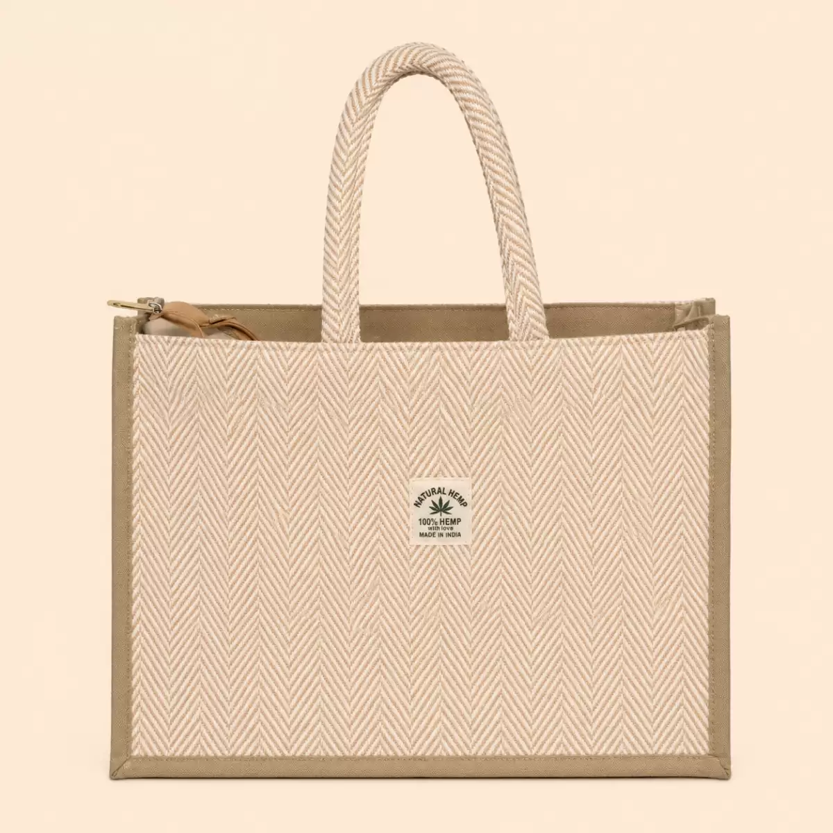 Gray Hemp Shopping Bag