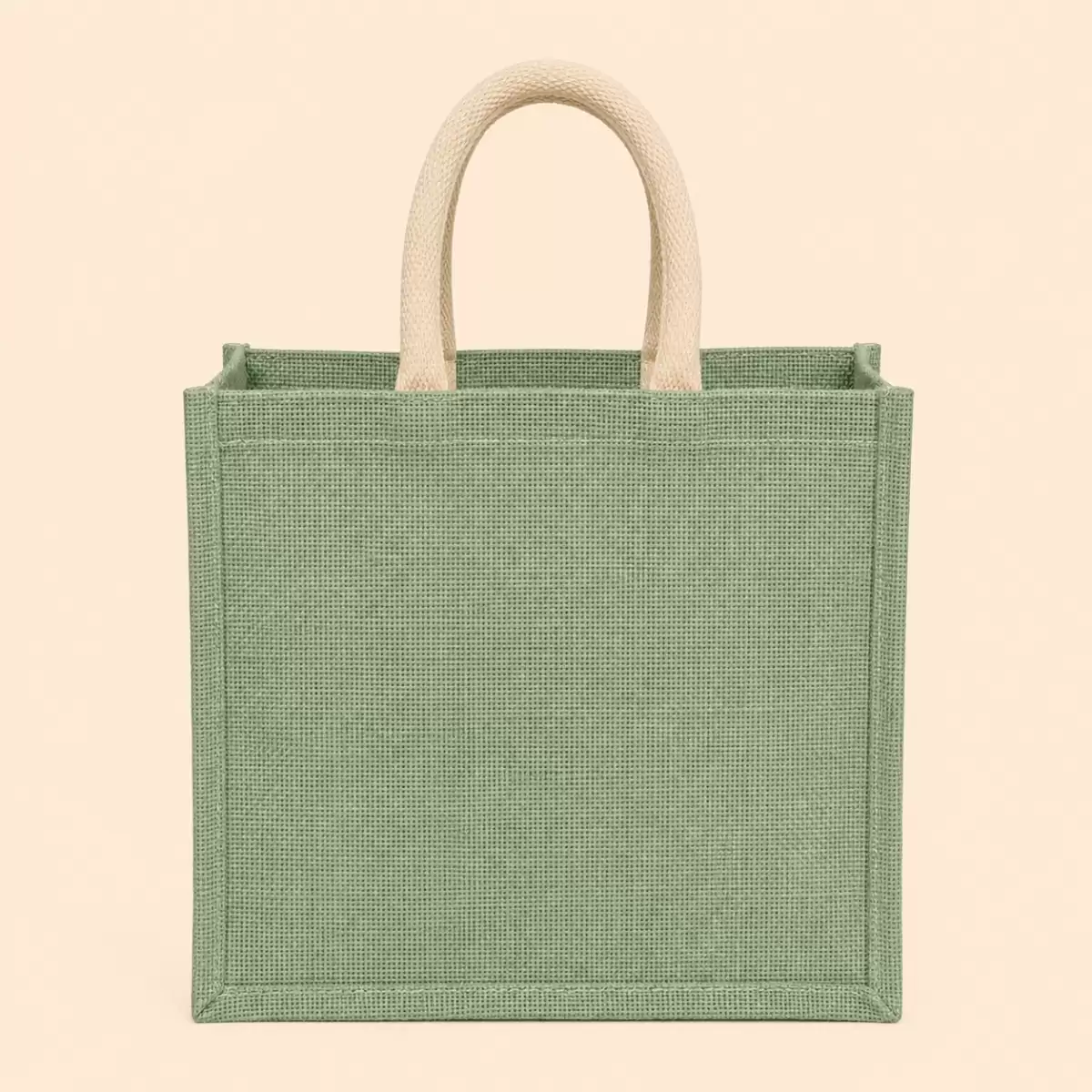 Lite Green Jute Shopping Bag