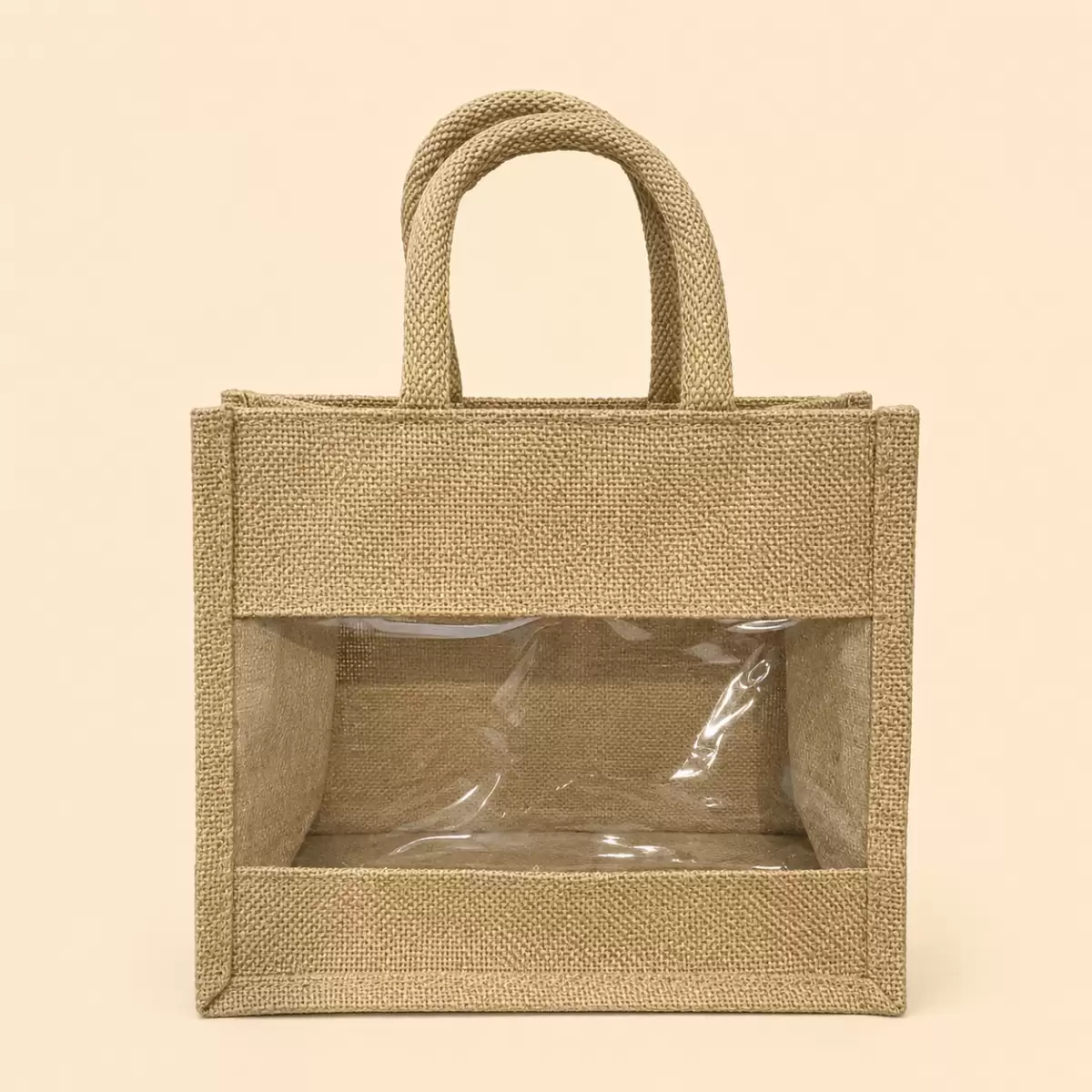 Brown Jute Hand Bag