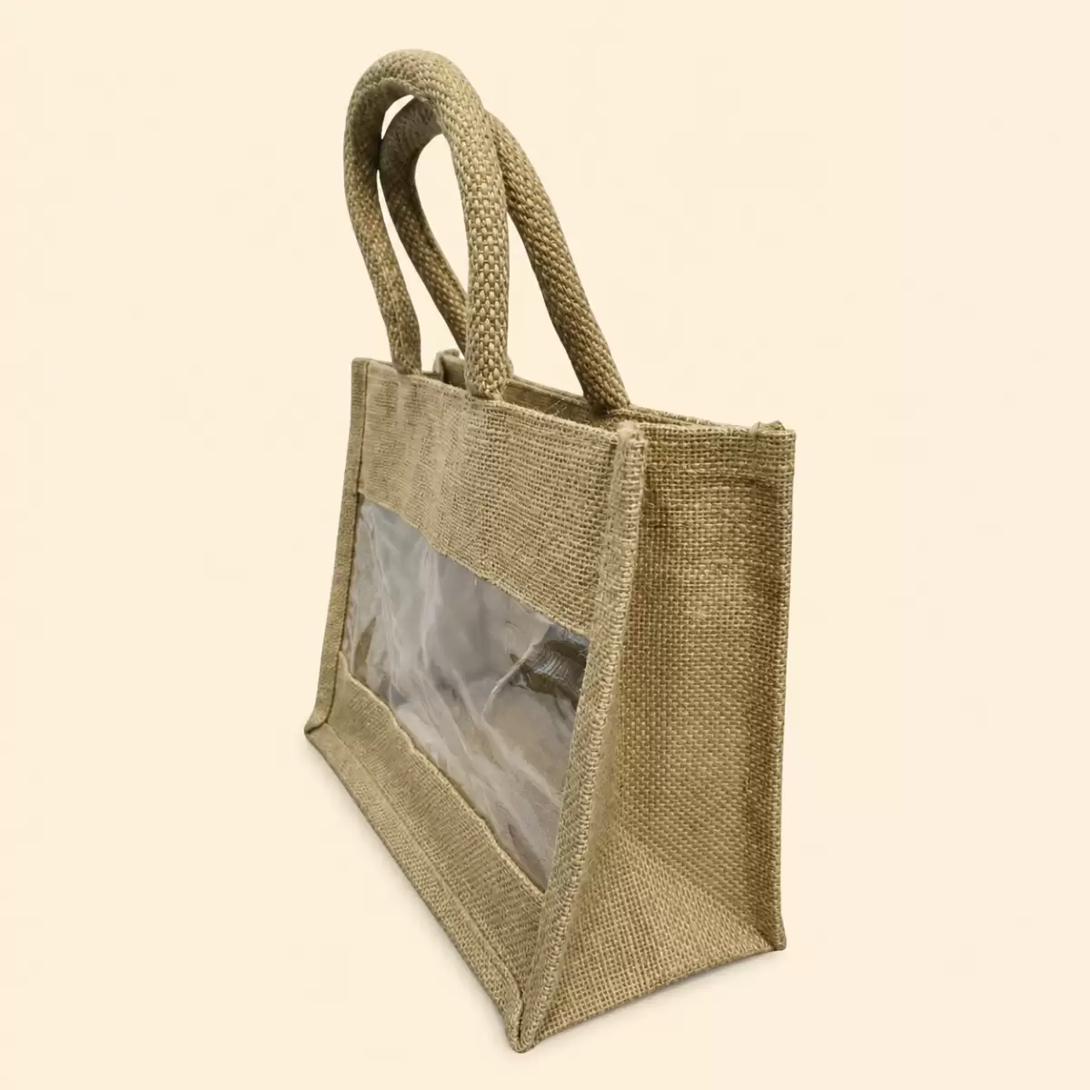 Brown Jute Hand Bag