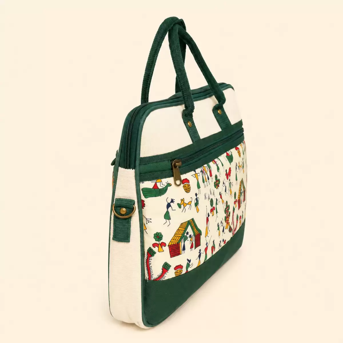 Printed Jute Laptop Bag