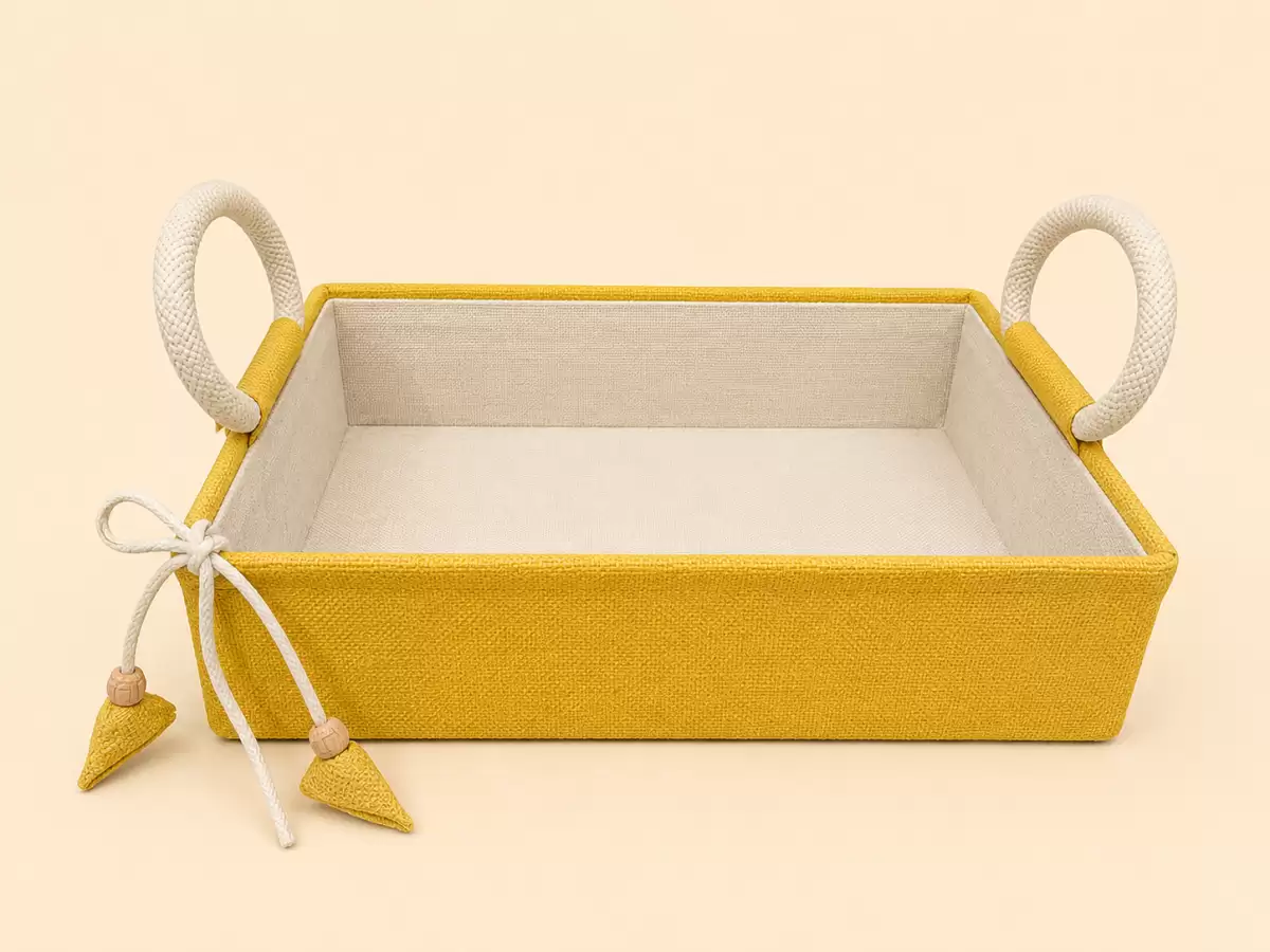 Yellow Jute Basket
