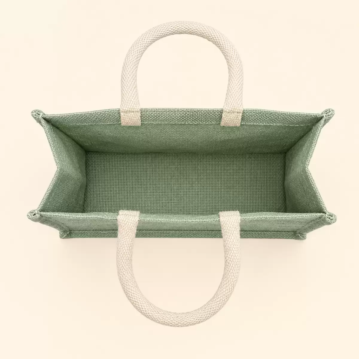 Lite Green Jute Shopping Bag