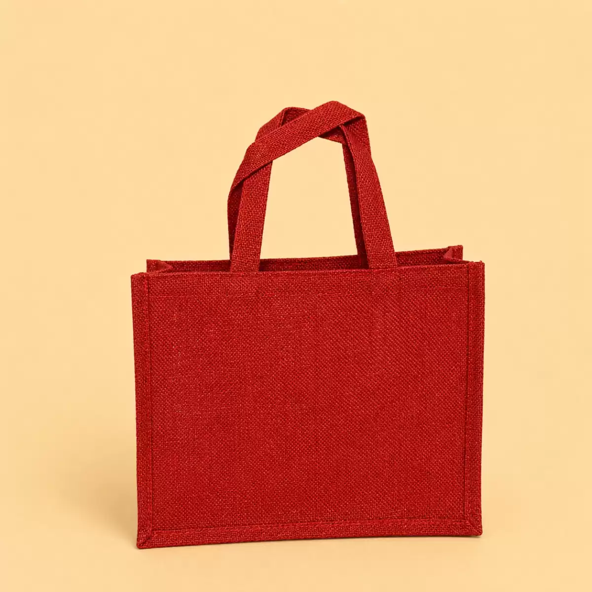 Maroon Jute Shopping Bag