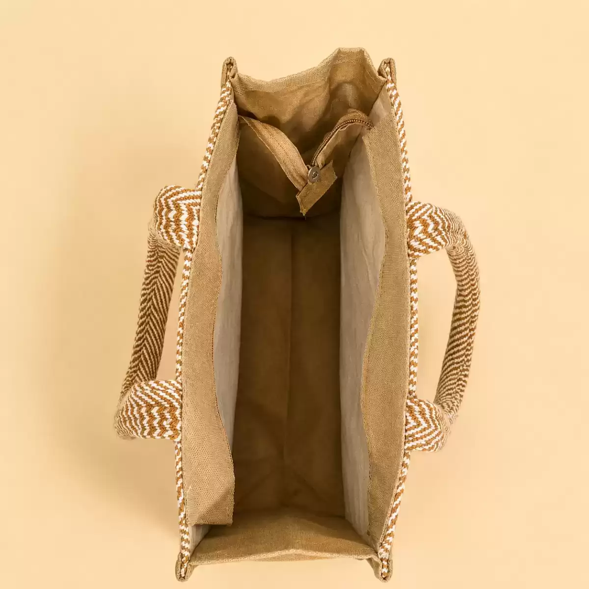 Beige Hemp Shopping Bag