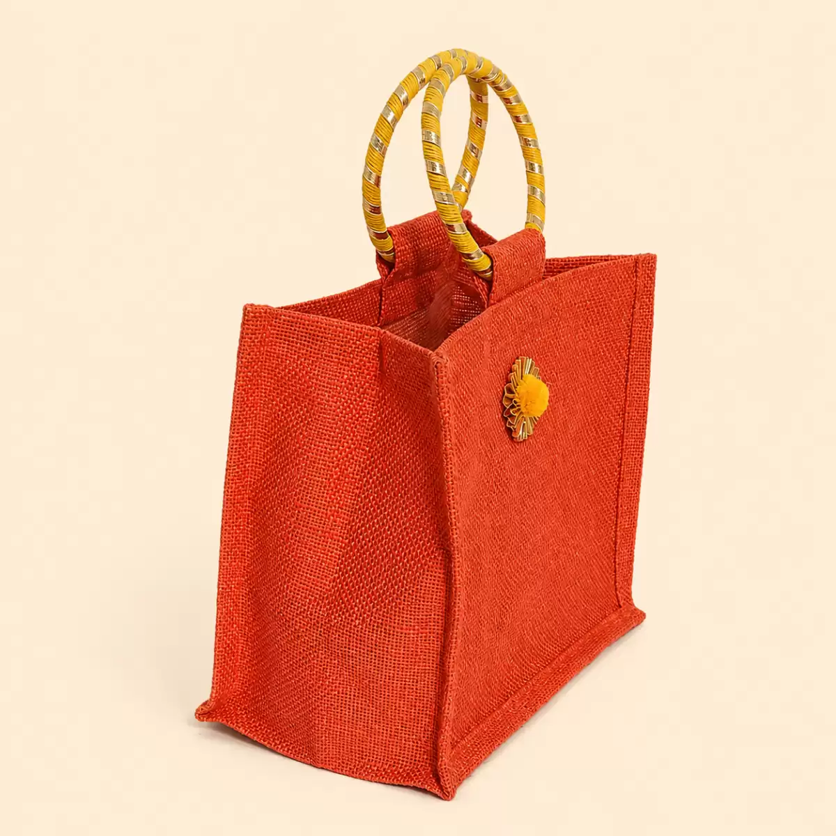 Dark Red Jute Gift Bag