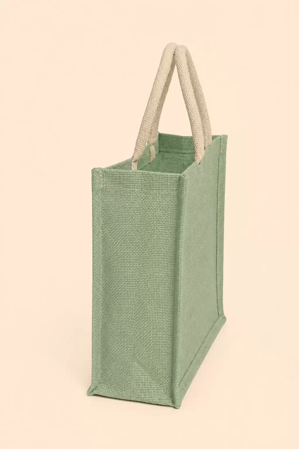 Lite Green Jute Shopping Bag