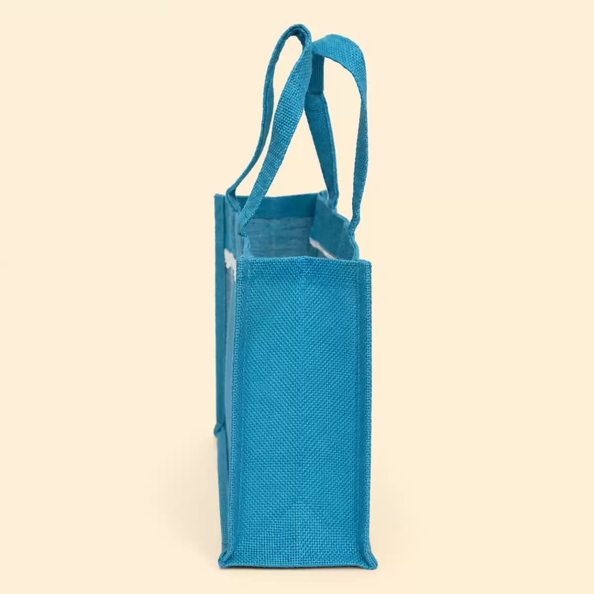 Sky Blue Jute Shopping Bag