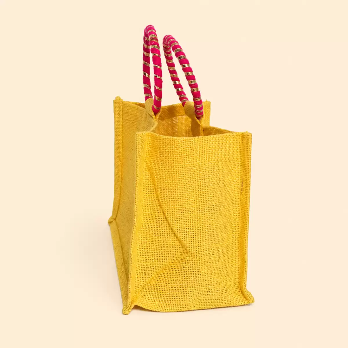 Light Yellow Jute Gift Bag